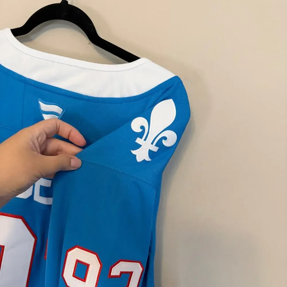 Fanatics X NHL Quebec Nordiques Jersey Mens 52 Blue Gabriel Landeskog Sports NWT